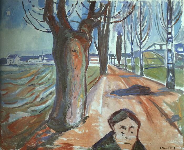 Edvard Munch The Murderer on the Lane